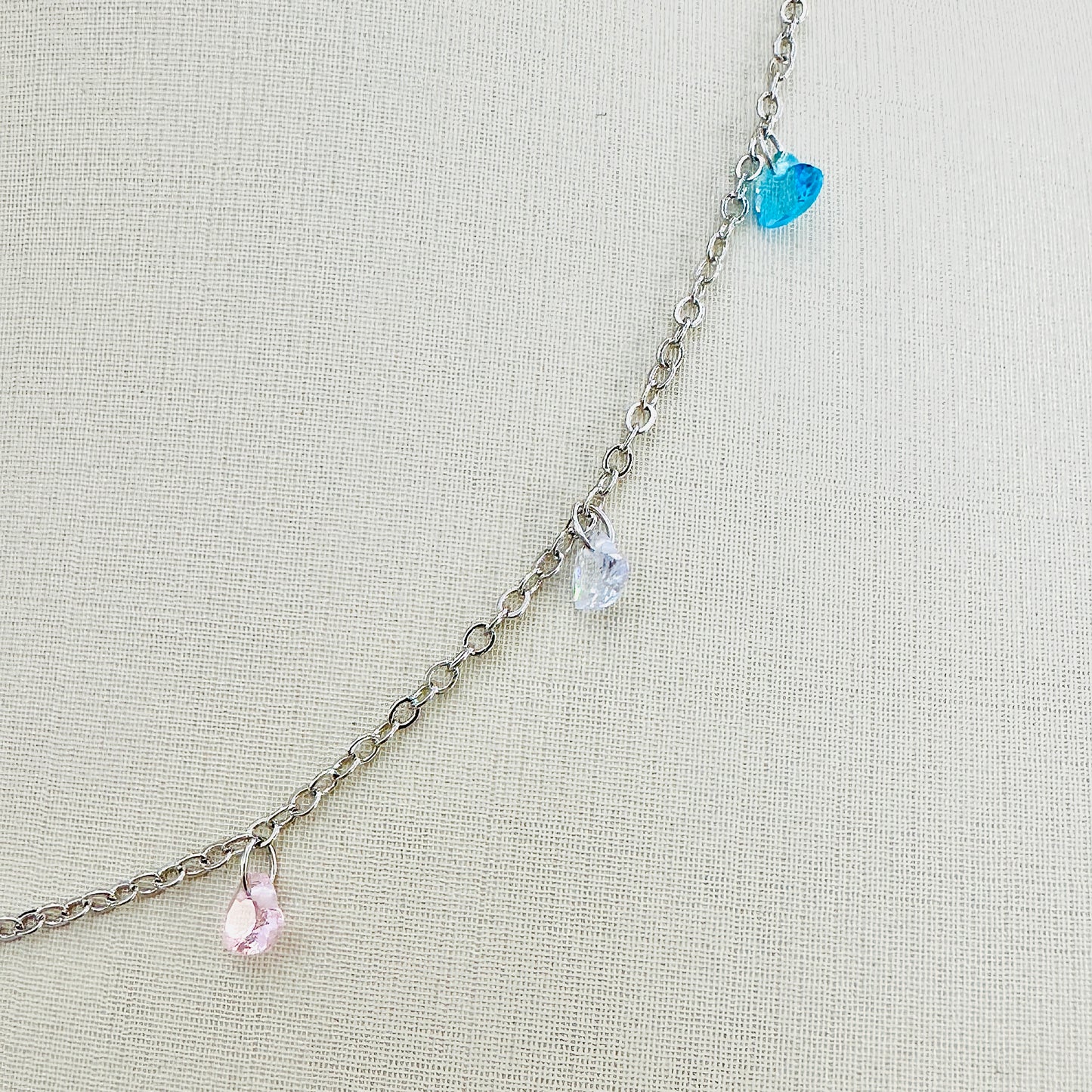 COLAR LORENA 45 CM - BANHO DE RÓDIO BRANCO