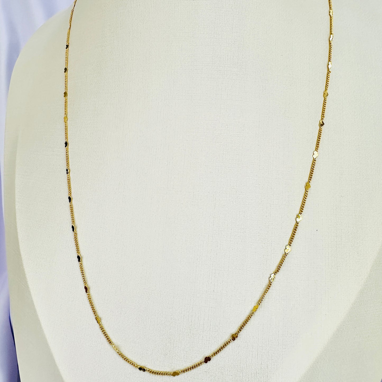 COLAR JASMIN 60 CM - BANHO DE OURO 18k