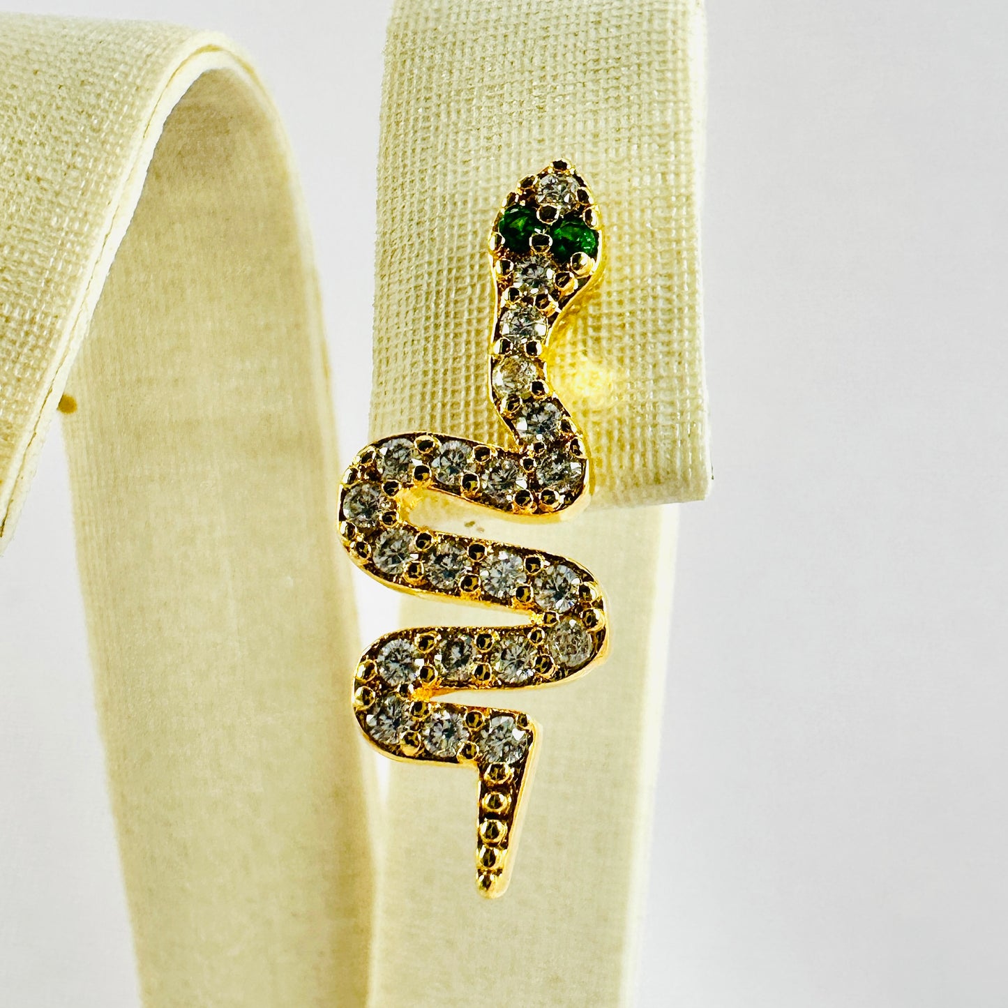 BRINCO SNAKE PEQ - BANHO DE OURO 18k