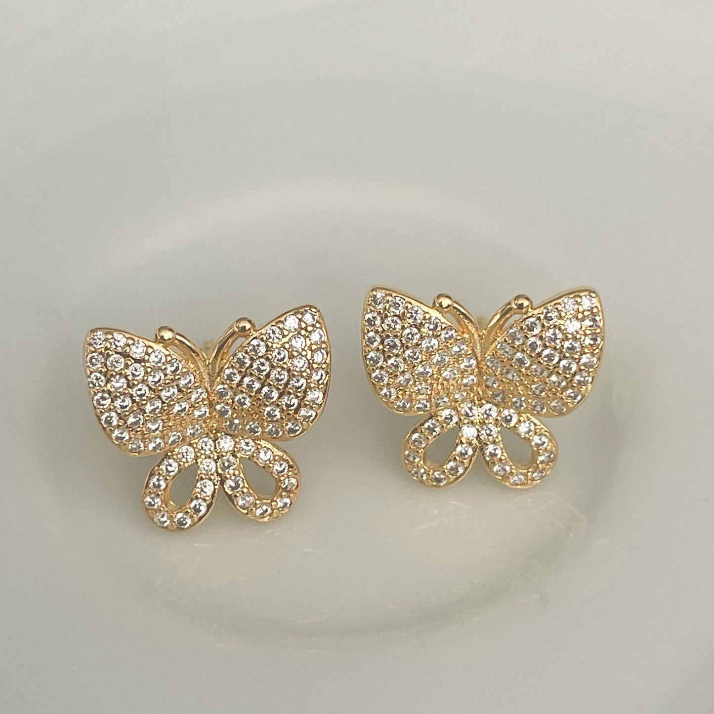 BRINCO BUTTERFLY PEQ - BANHO DE OURO 18k