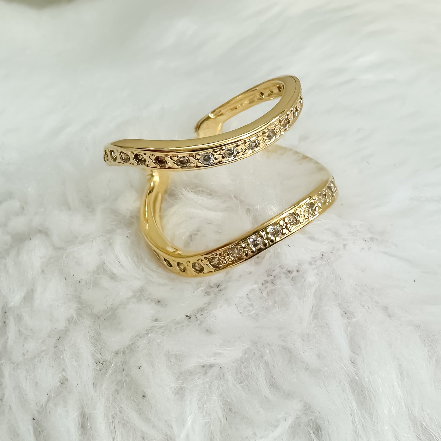 ANEL FLAVIA REGULAVEL - BANHO DE OURO 18k