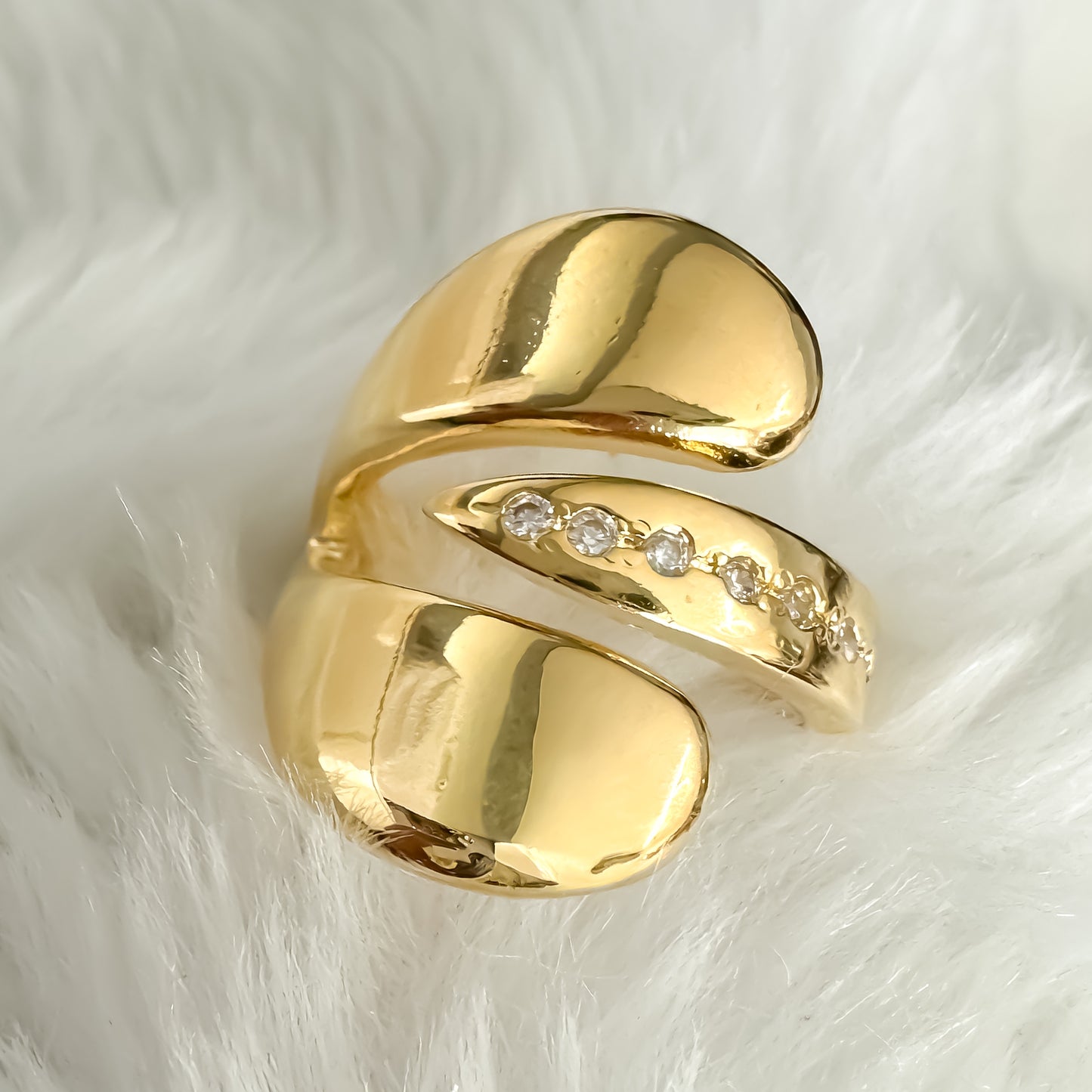 ANEL BRUNA REGULAVEL - BANHO DE OURO 18k