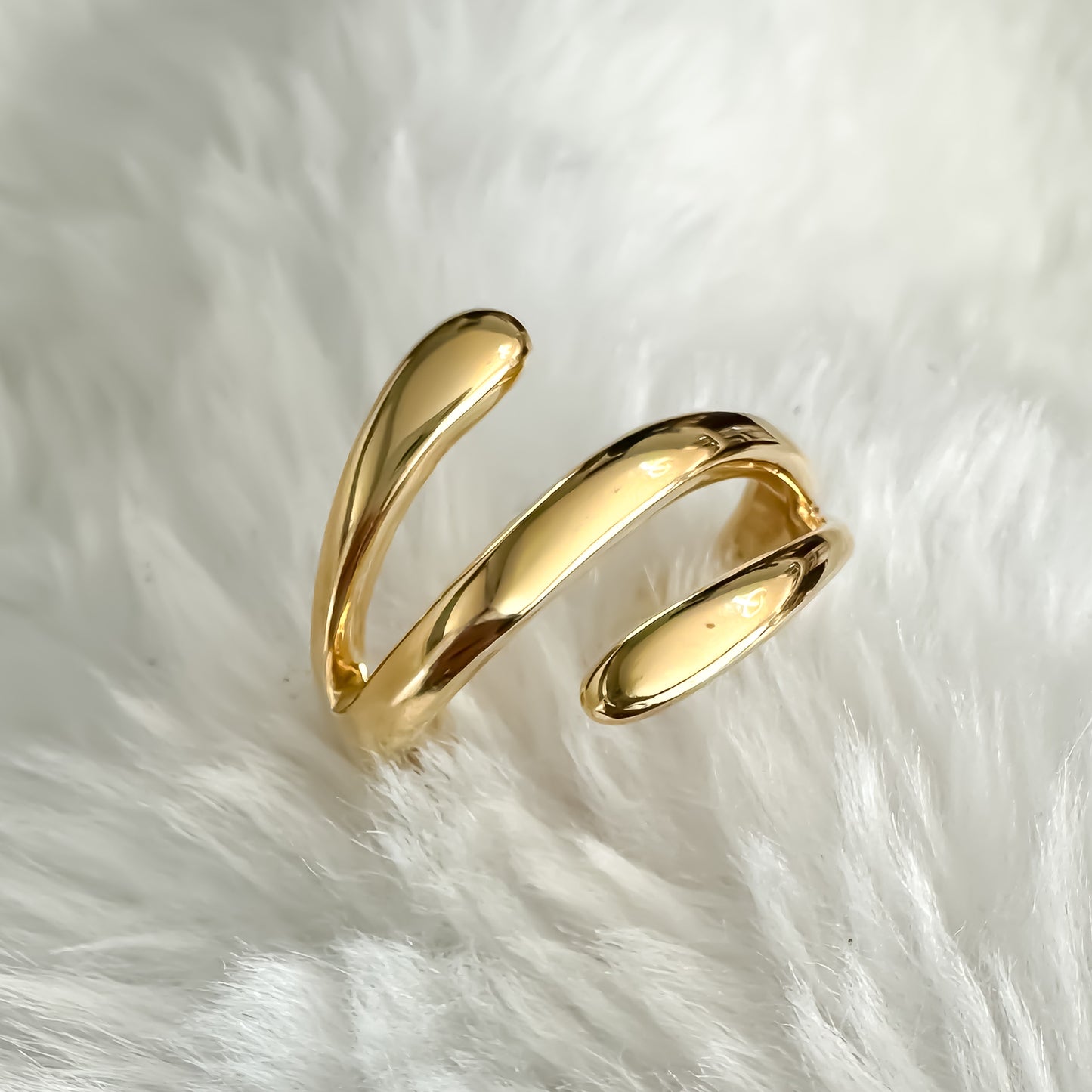 ANEL AMANDA REGULAVEL - BANHO DE OURO 18k