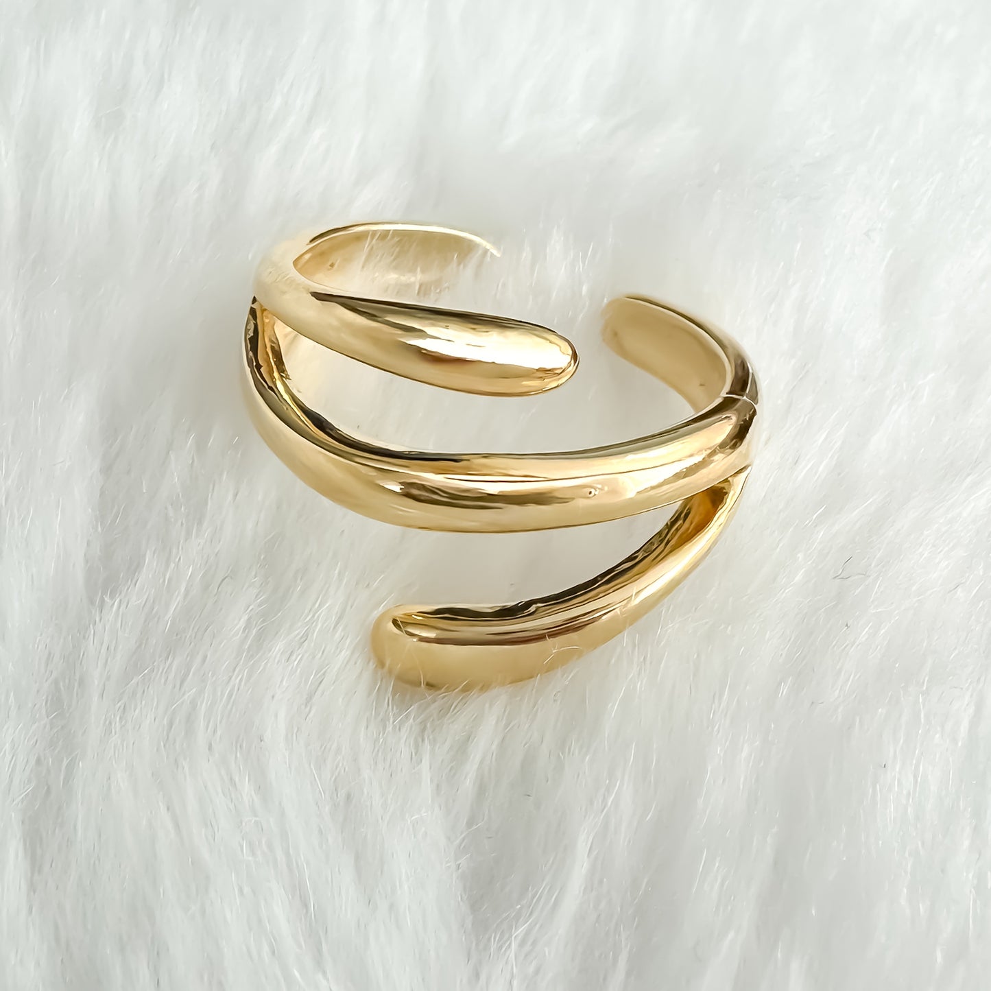 ANEL AMANDA REGULAVEL - BANHO DE OURO 18k