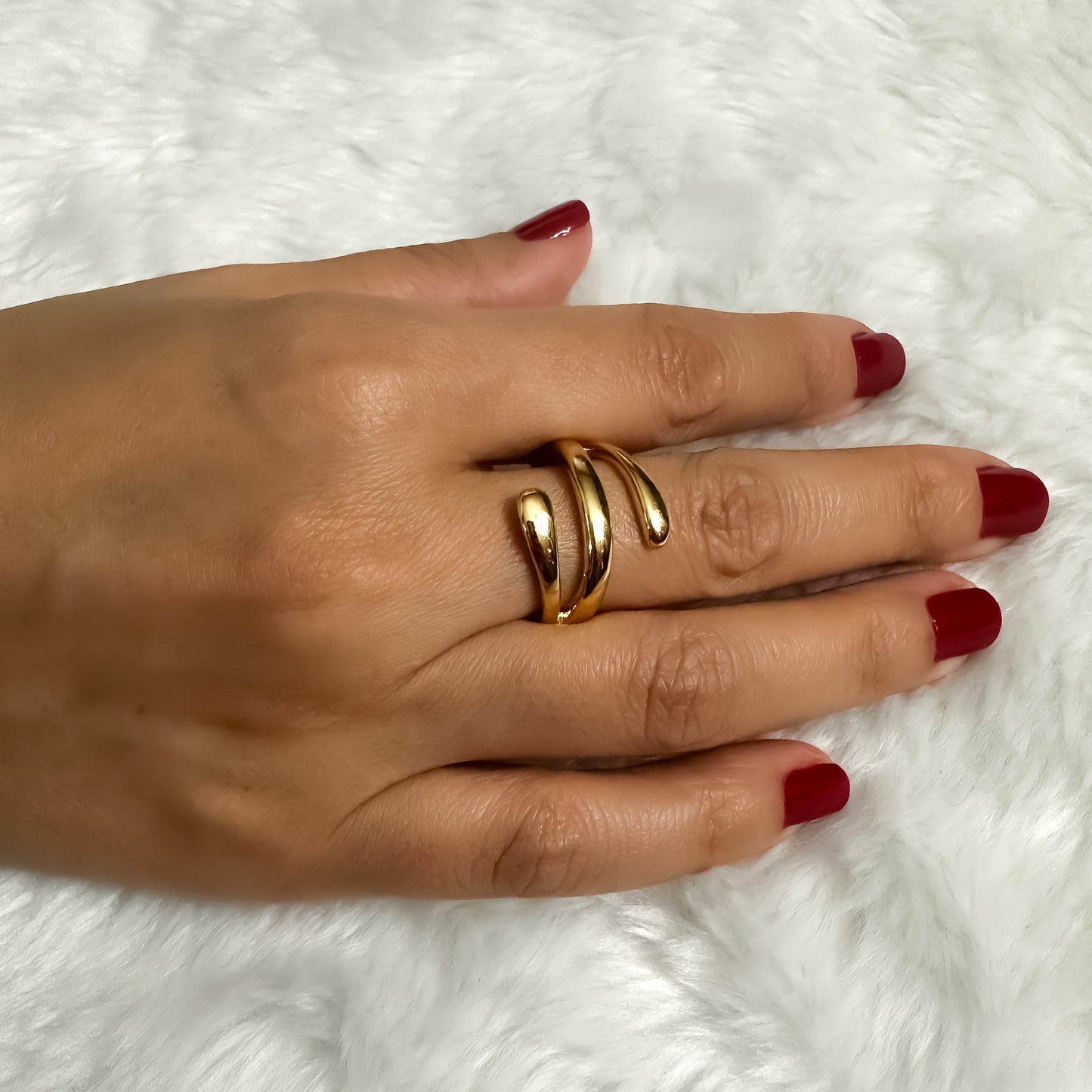 ANEL AMANDA REGULAVEL - BANHO DE OURO 18k