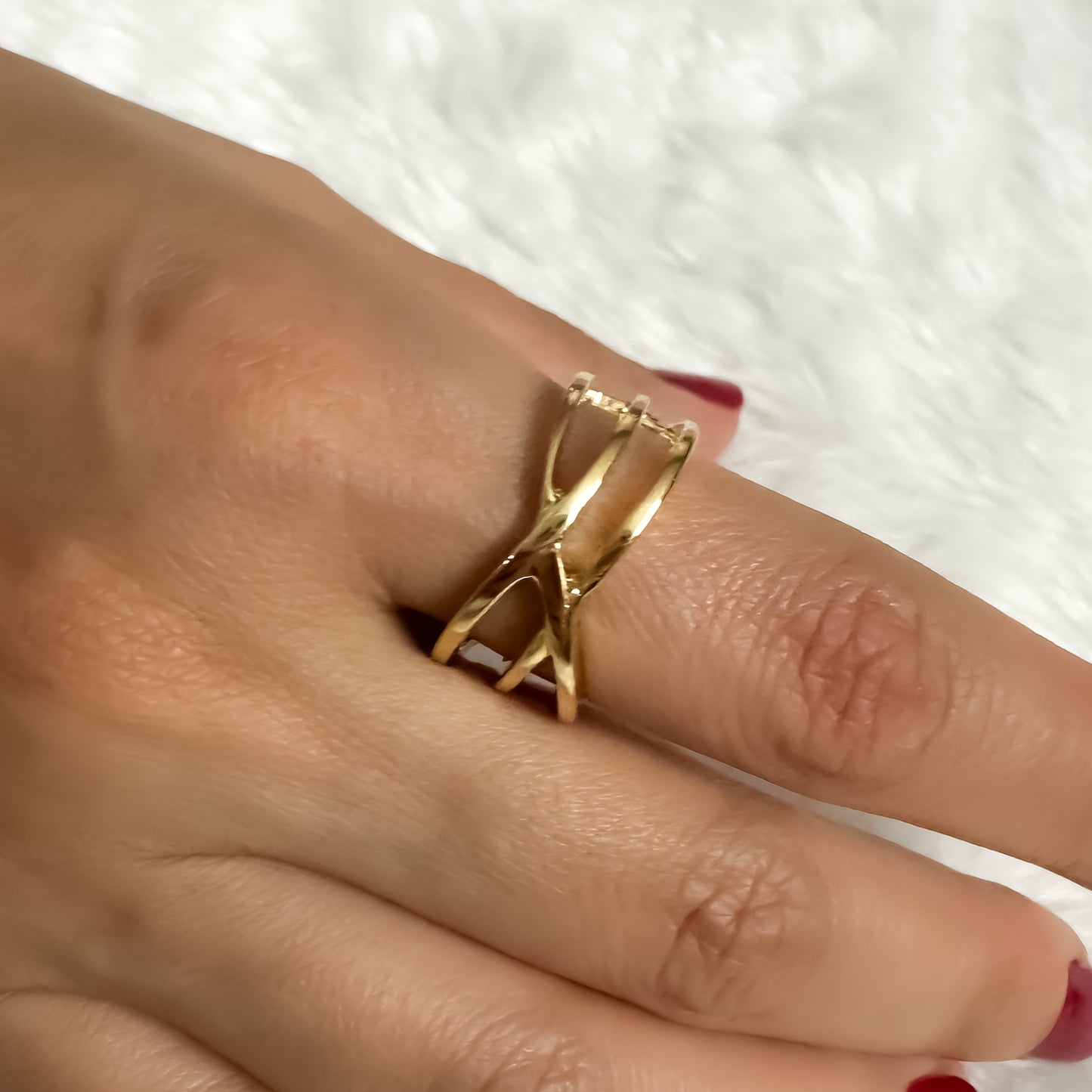 ANEL WIND REGULAVEL - BANHO DE OURO 18k