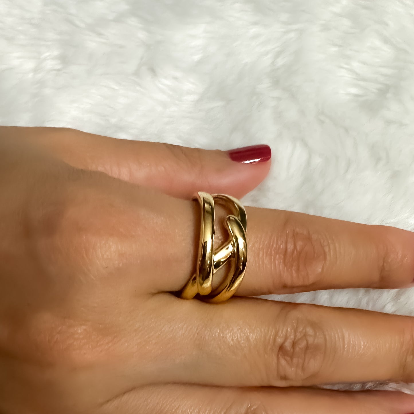 ANEL DIRCE REGULAVEL - BANHO DE OURO 18k