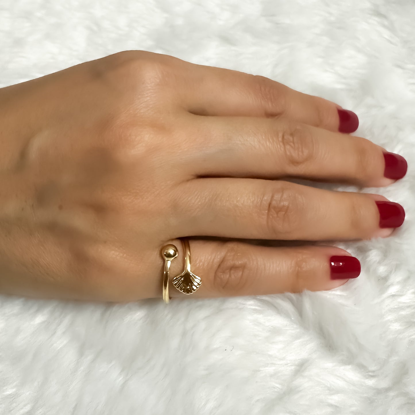 ANEL DEDINHO REGULAVEL - BANHO DE OURO 18k