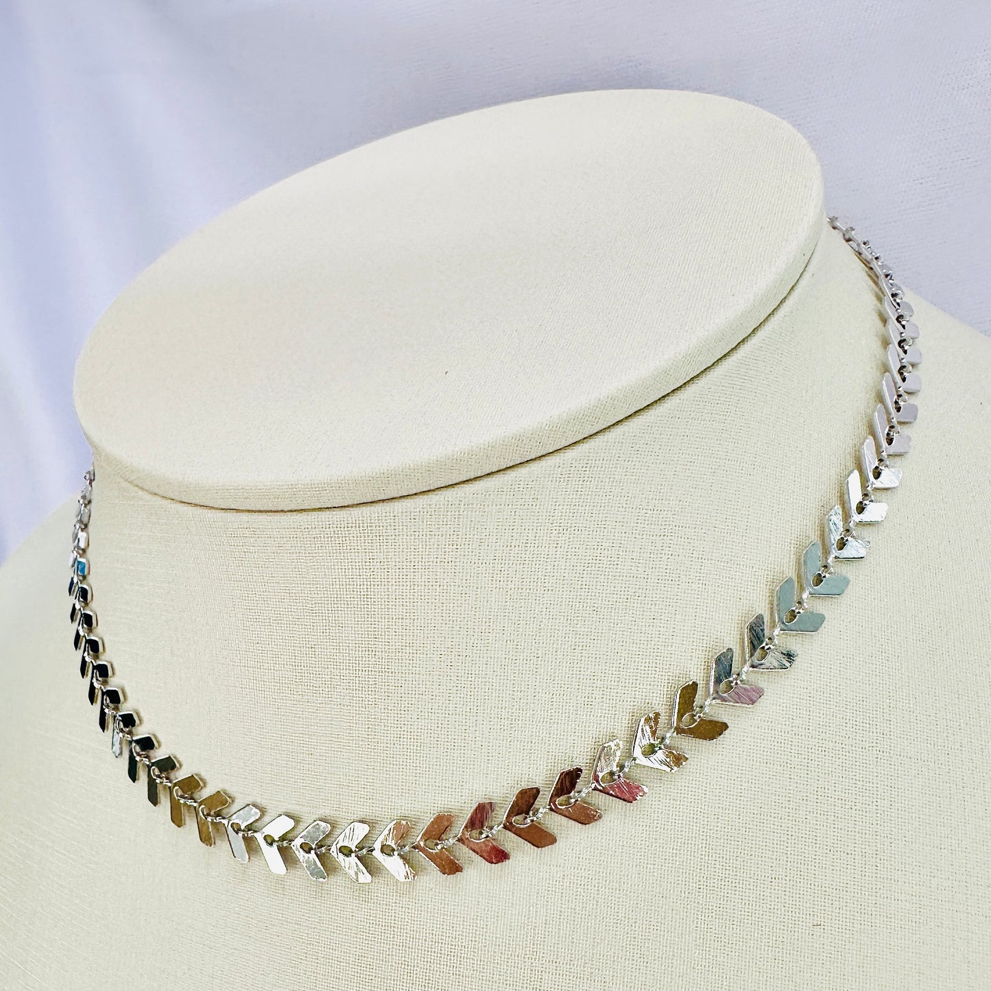 CHOKER BRISA 45 CM - BANHO DE RÓDIO BRANCO