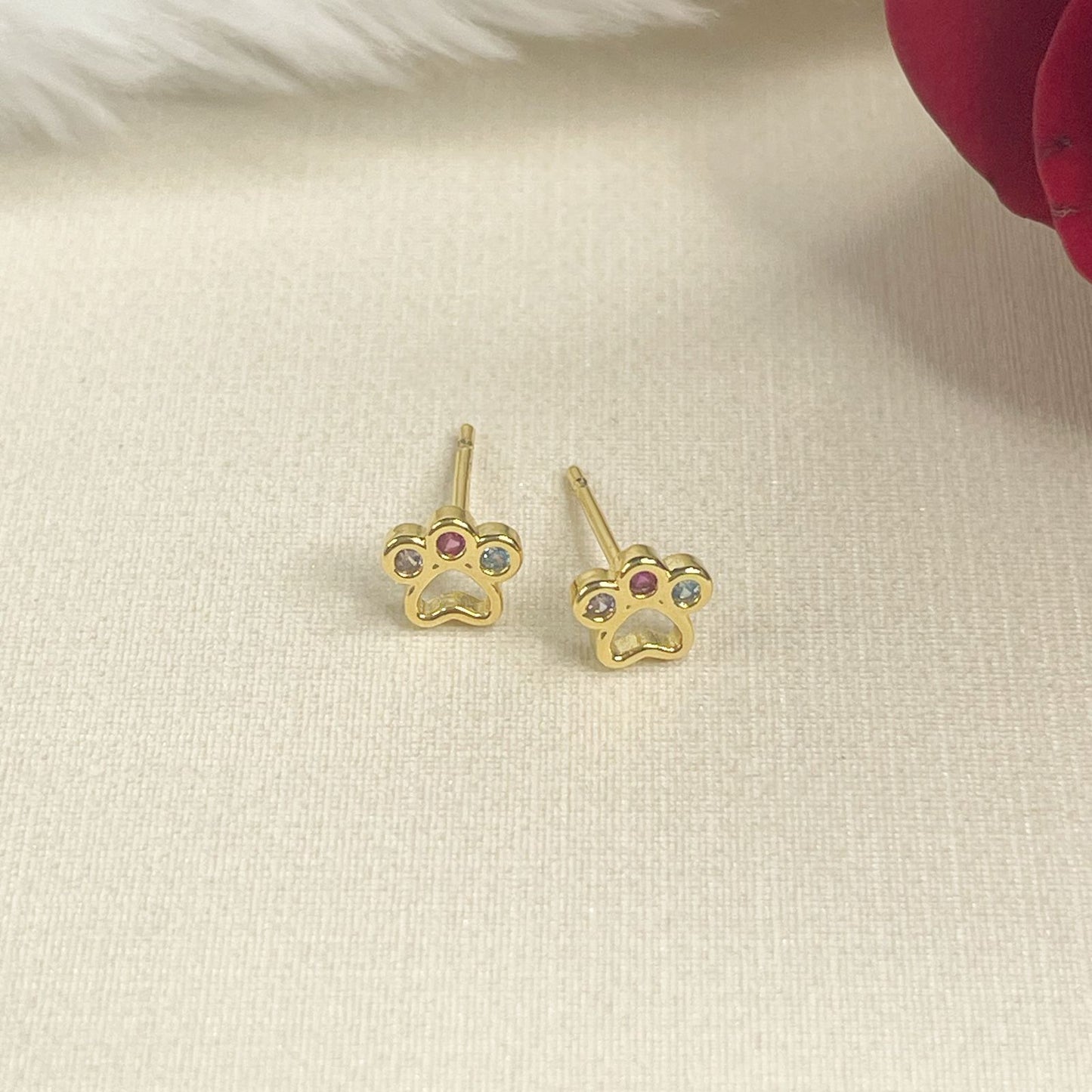 BRINCO PATINHAS - BANHO DE OURO 18k