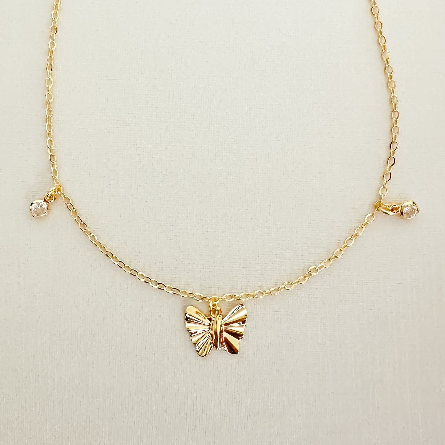 TORNOZELEIRA BUTERFLY - BANHO DE OURO 18k