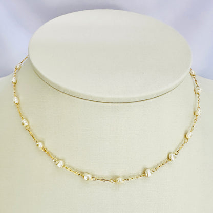 CHOKER HARMONIA 35 CM - BANHO DE OURO 18k