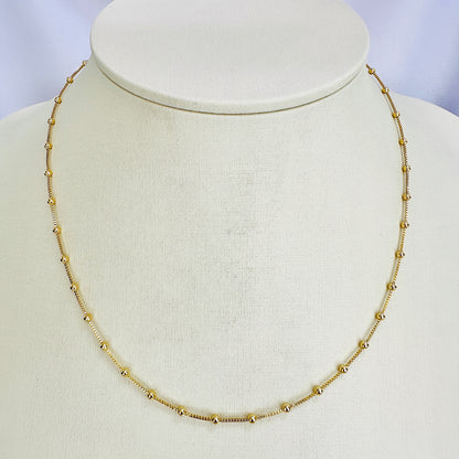COLAR BONECA 45 CM - BANHO DE OURO 18k