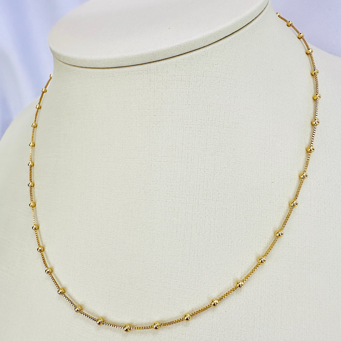 COLAR BONECA 45 CM - BANHO DE OURO 18k