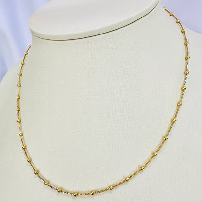 COLAR BONECA 45 CM - BANHO DE OURO 18k