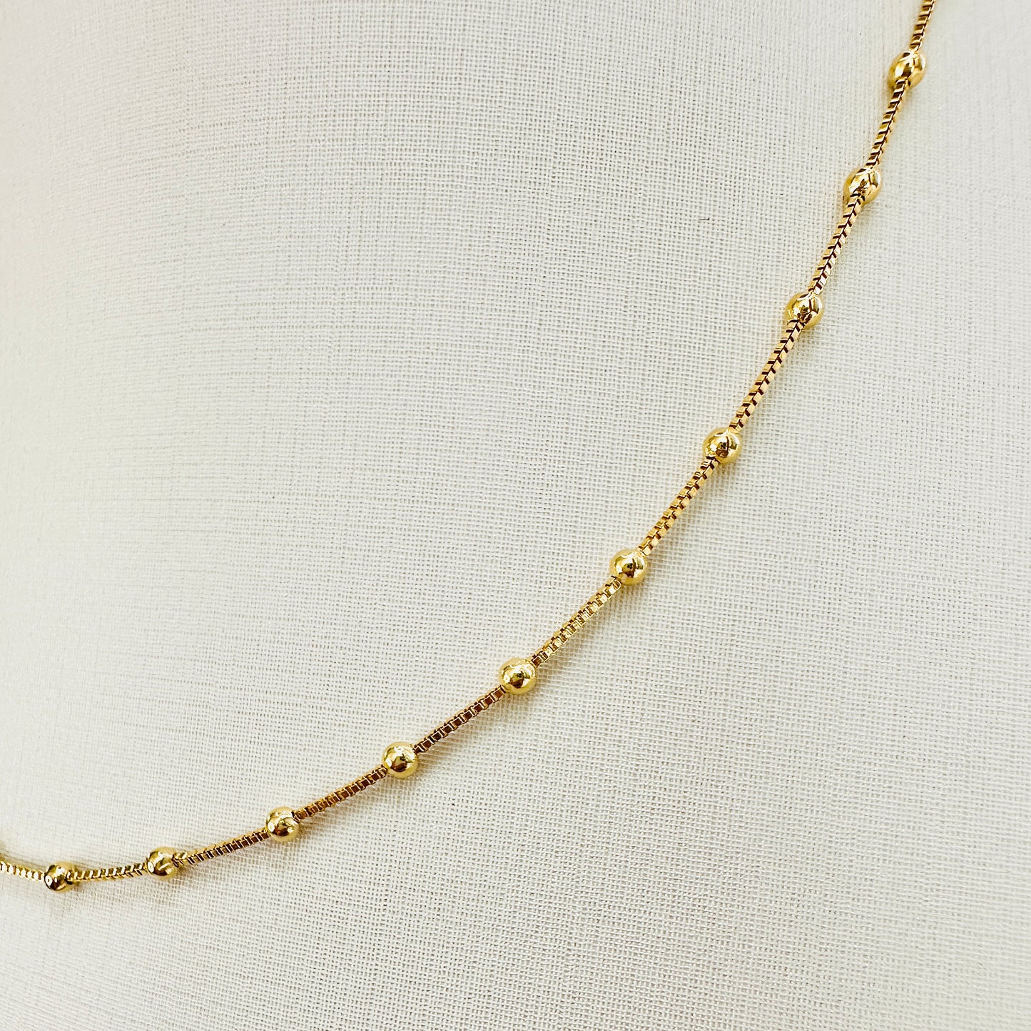 COLAR BONECA 45 CM - BANHO DE OURO 18k