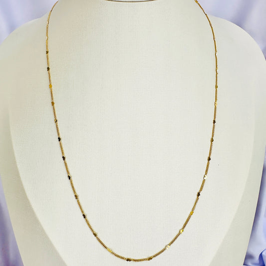 COLAR JASMIN 60 CM - BANHO DE OURO 18k