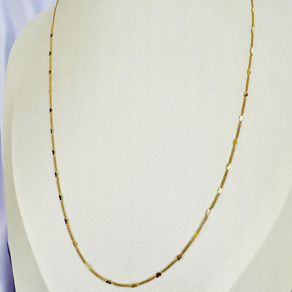 COLAR JASMIN 60 CM - BANHO DE OURO 18k