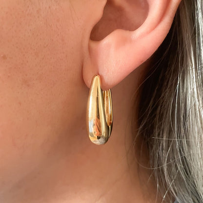 BRINCO TATIANA GDE - BANHO DE OURO 18k