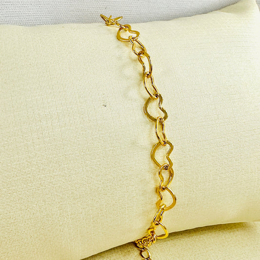PULSEIRA ELVIRA G  - BANHO DE OURO 18k