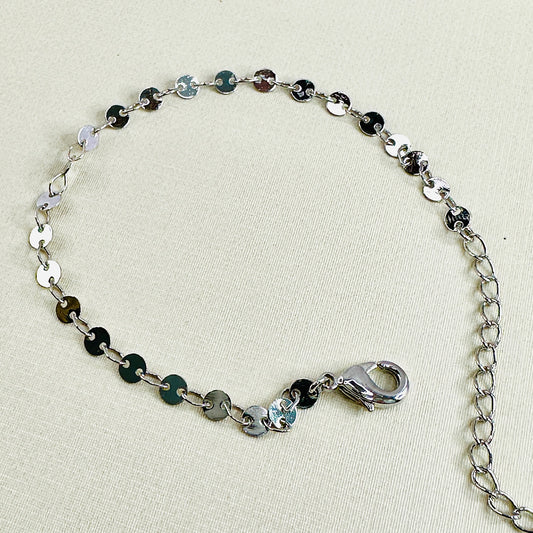 PULSEIRA ELIETE  - BANHO DE RÓDIO BRANCO