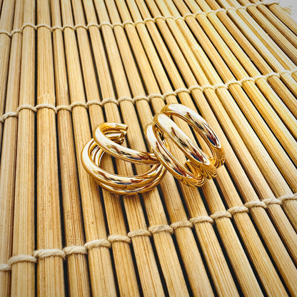 BRINCO VITTORIA GDE - BANHO DE OURO 18k