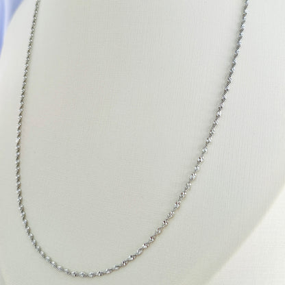 COLAR DAMA 60 CM - BANHO DE RÓDIO BRANCO