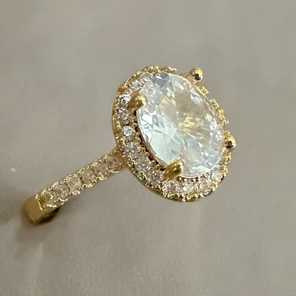 ANEL ESTELAR REGULAVEL - BANHO DE OURO 18k