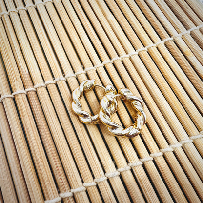 BRINCO BARBARA GDE - BANHO DE OURO 18k