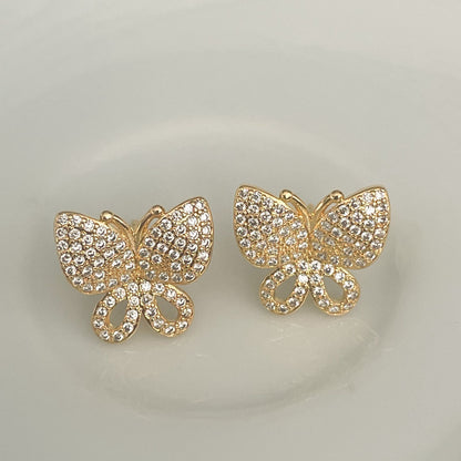 BRINCO BUTTERFLY PEQ - BANHO DE OURO 18k