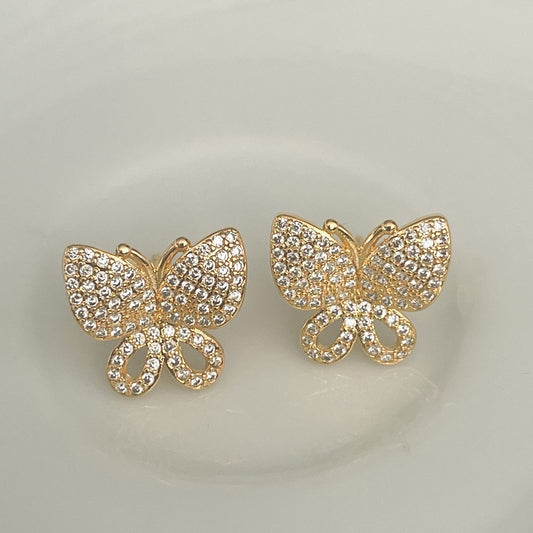 BRINCO BUTTERFLY PEQ - BANHO DE OURO 18k