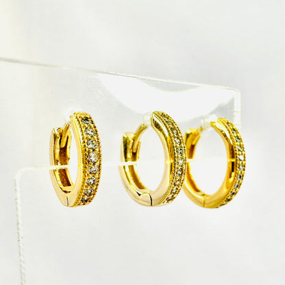 BRINCO ROMANCE PEQ - TRIO - BANHO DE OURO 18k