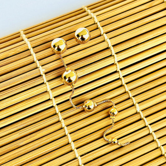 BRINCO MICHELLE GDE - BANHO DE OURO 18k
