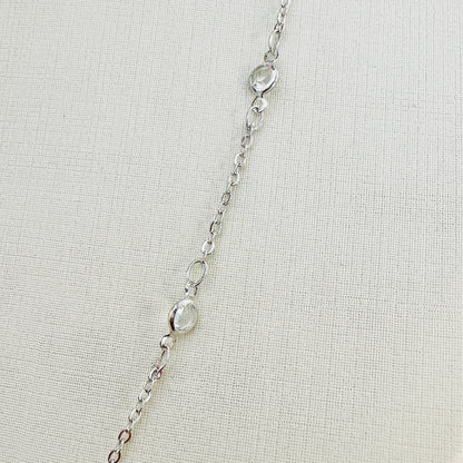 COLAR AZALEIA 60 CM - BANHO DE RÓDIO BRANCO