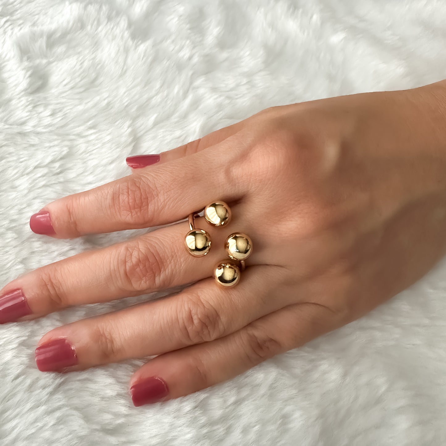 ANEL LIRIO REGULAVEL - BANHO OURO 18K