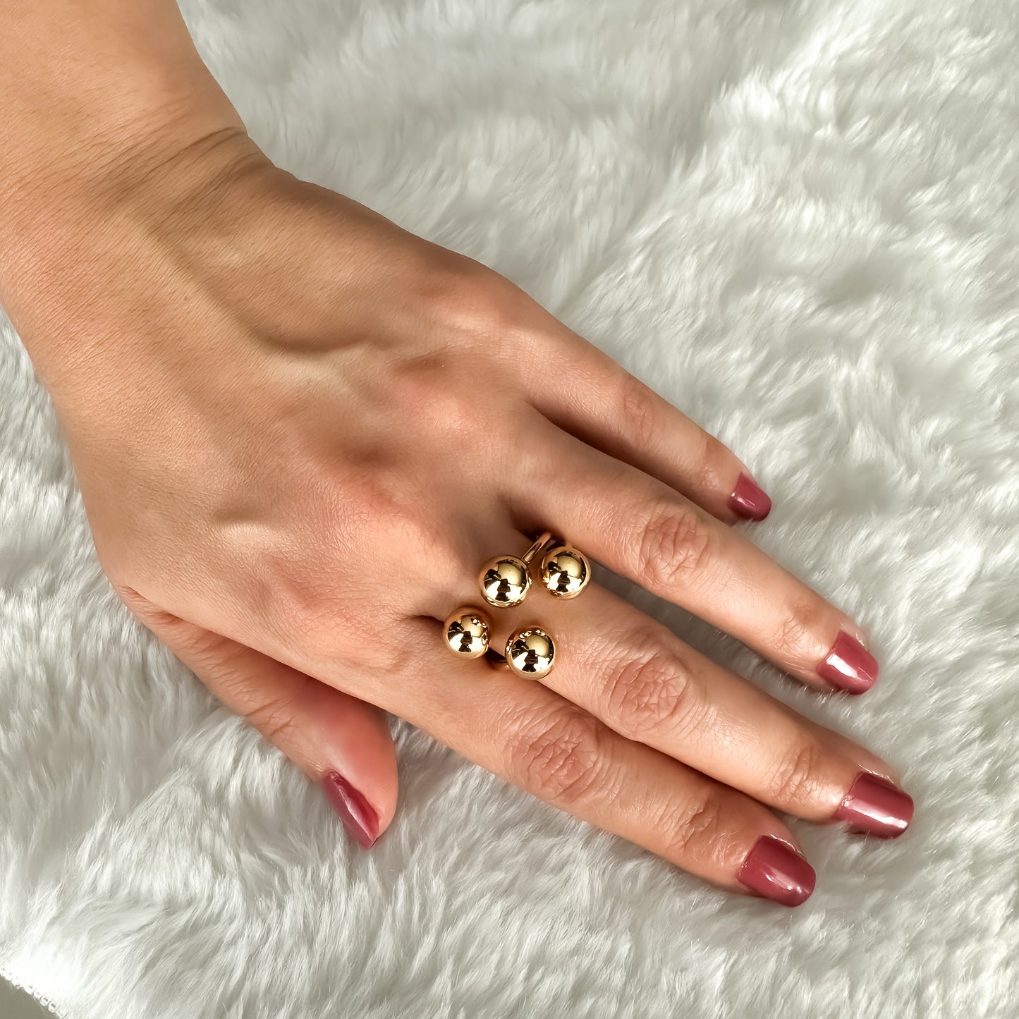 ANEL LIRIO REGULAVEL - BANHO OURO 18K