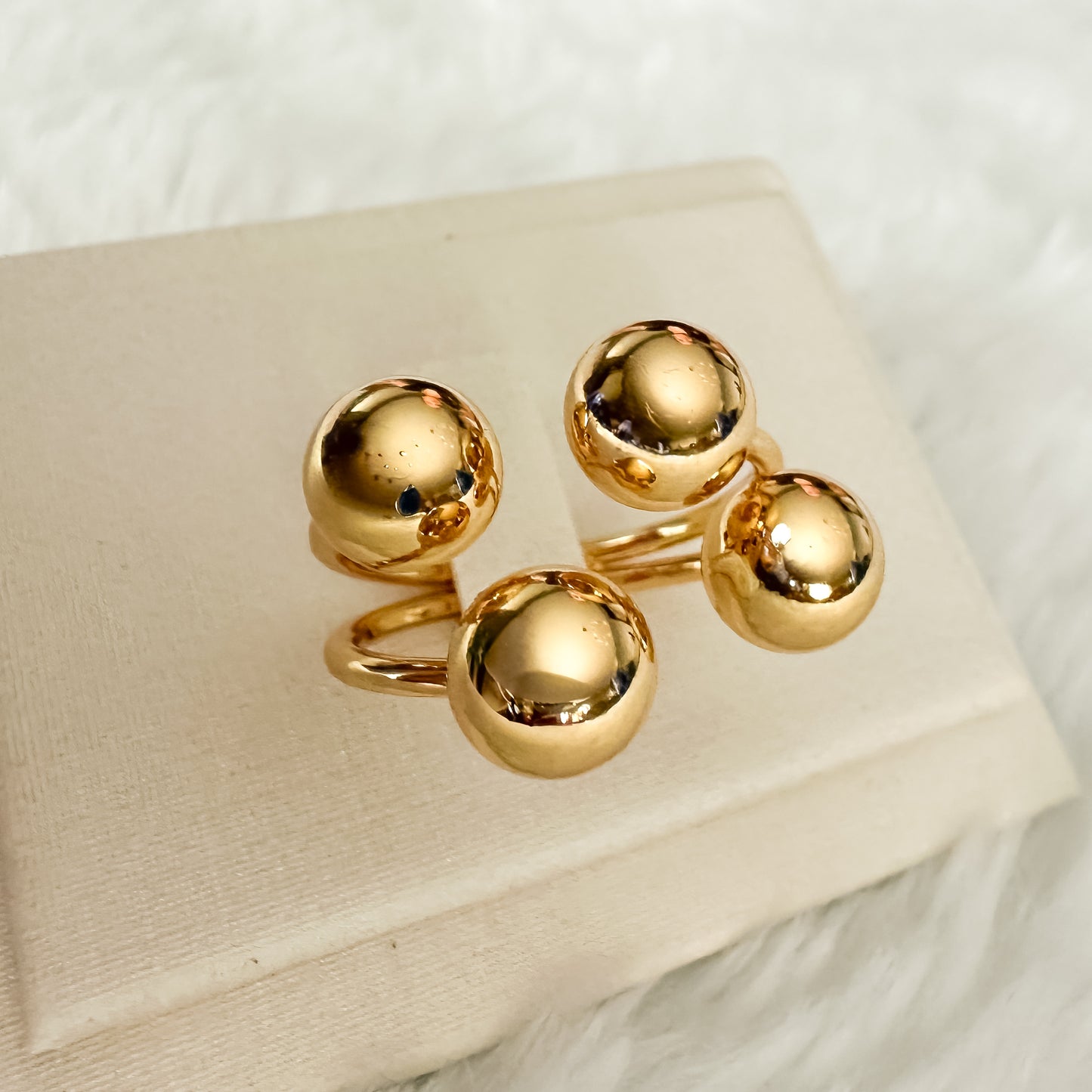 ANEL LIRIO REGULAVEL - BANHO OURO 18K