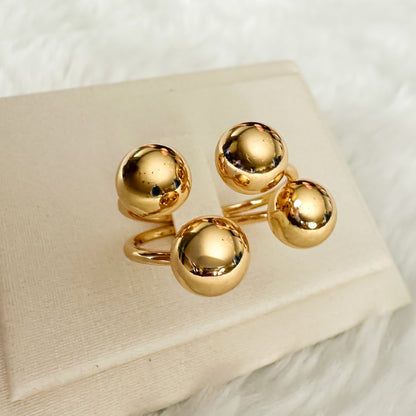 ANEL LIRIO REGULAVEL - BANHO OURO 18K