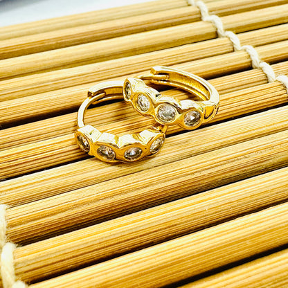 BRINCO ANA PEQ - BANHO DE OURO 18k