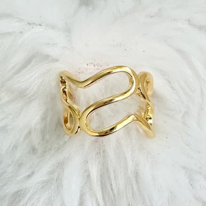 ANEL FABIOLA REGULAVEL - BANHO DE OURO 18k