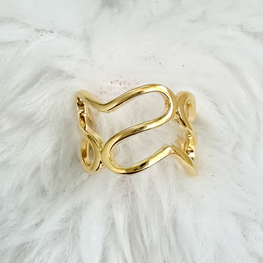 ANEL FABIOLA REGULAVEL - BANHO DE OURO 18k