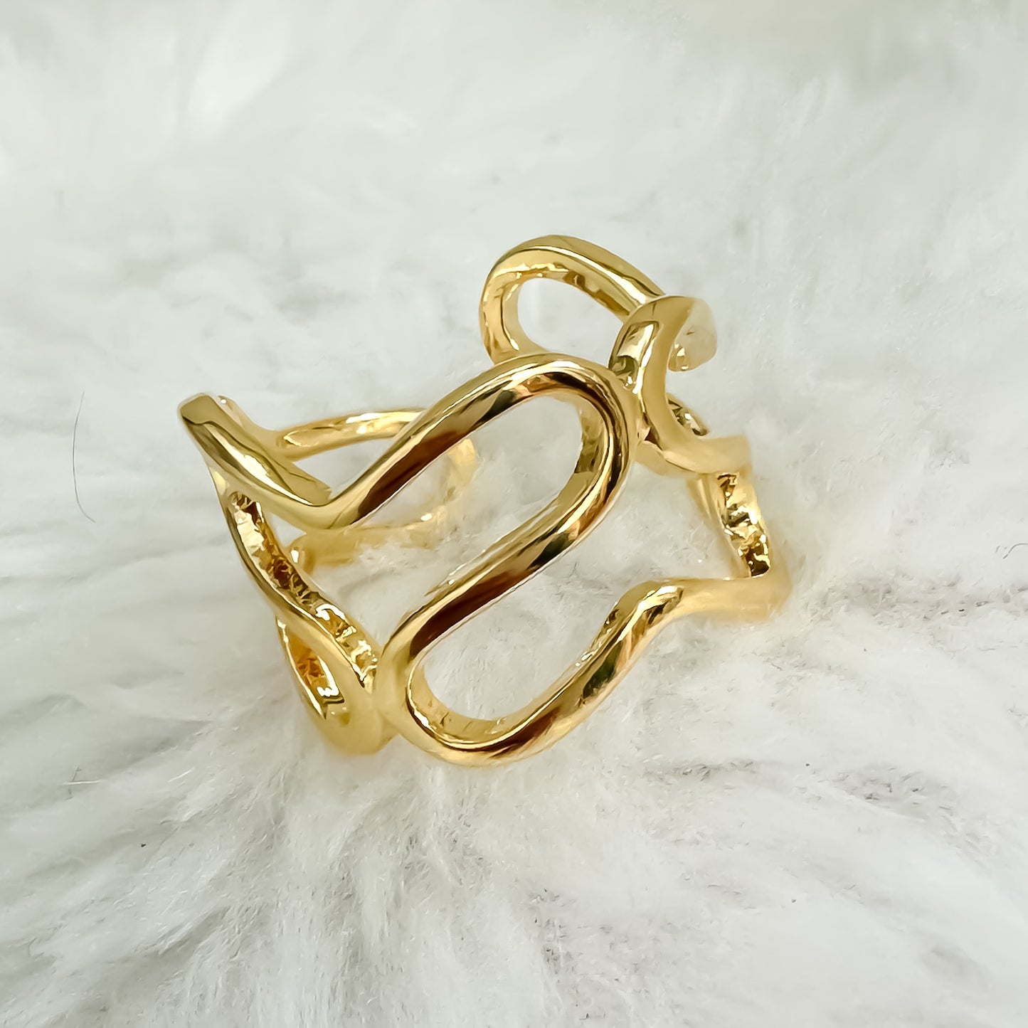 ANEL FABIOLA REGULAVEL - BANHO DE OURO 18k
