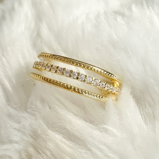 ANEL ELIANE REGULAVEL - BANHO DE OURO 18k ou RODIO BRANCO