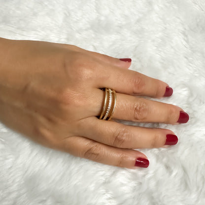 ANEL ELIANE REGULAVEL - BANHO DE OURO 18k ou RODIO BRANCO