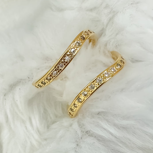 ANEL FLAVIA REGULAVEL - BANHO DE OURO 18k