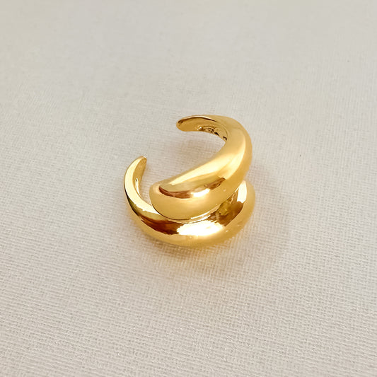 PIERCING EAR CUFF LINA - BANHO DE OURO 18k