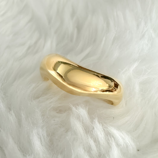 ANEL ALINE REGULAVEL - BANHO DE OURO 18k