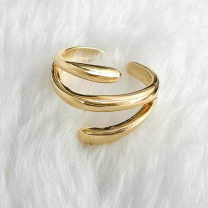 ANEL AMANDA REGULAVEL - BANHO DE OURO 18k