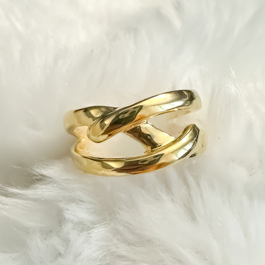 ANEL DIRCE REGULAVEL - BANHO DE OURO 18k