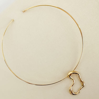 GARGANTILHA ANATÔMICA SOUL  - BANHO DE OURO 18k